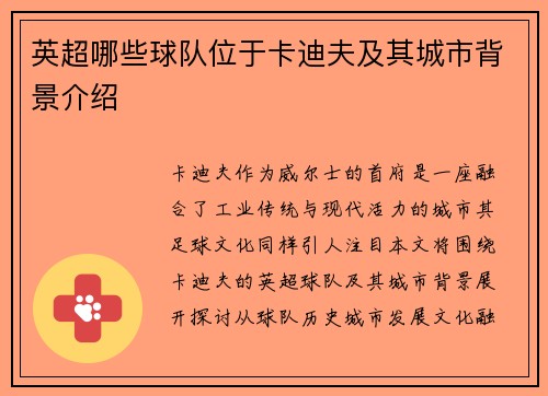英超哪些球队位于卡迪夫及其城市背景介绍